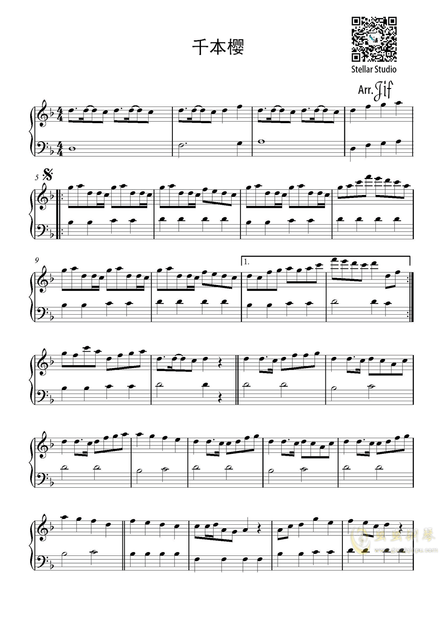 曲谱F和P_钢琴简单曲谱