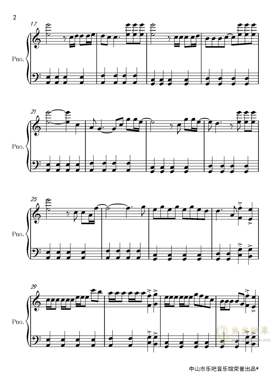 faded钢琴曲谱tan8_钢琴简单曲谱