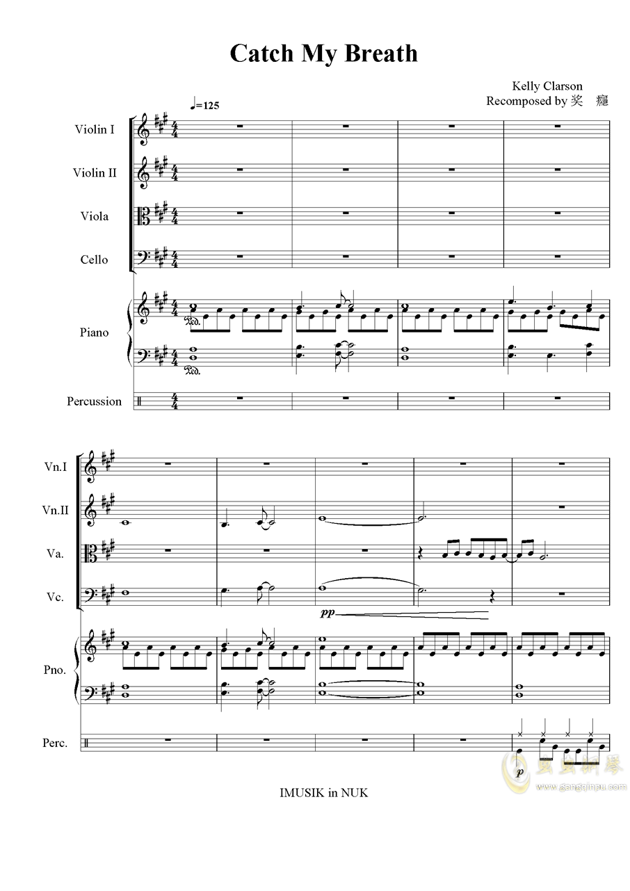 Catch My Breath钢琴谱_A调独奏谱__钢琴独奏视频_原版钢琴谱_虫虫钢琴钢琴谱钢琴曲乐谱曲谱五线谱六线谱高清免费下载