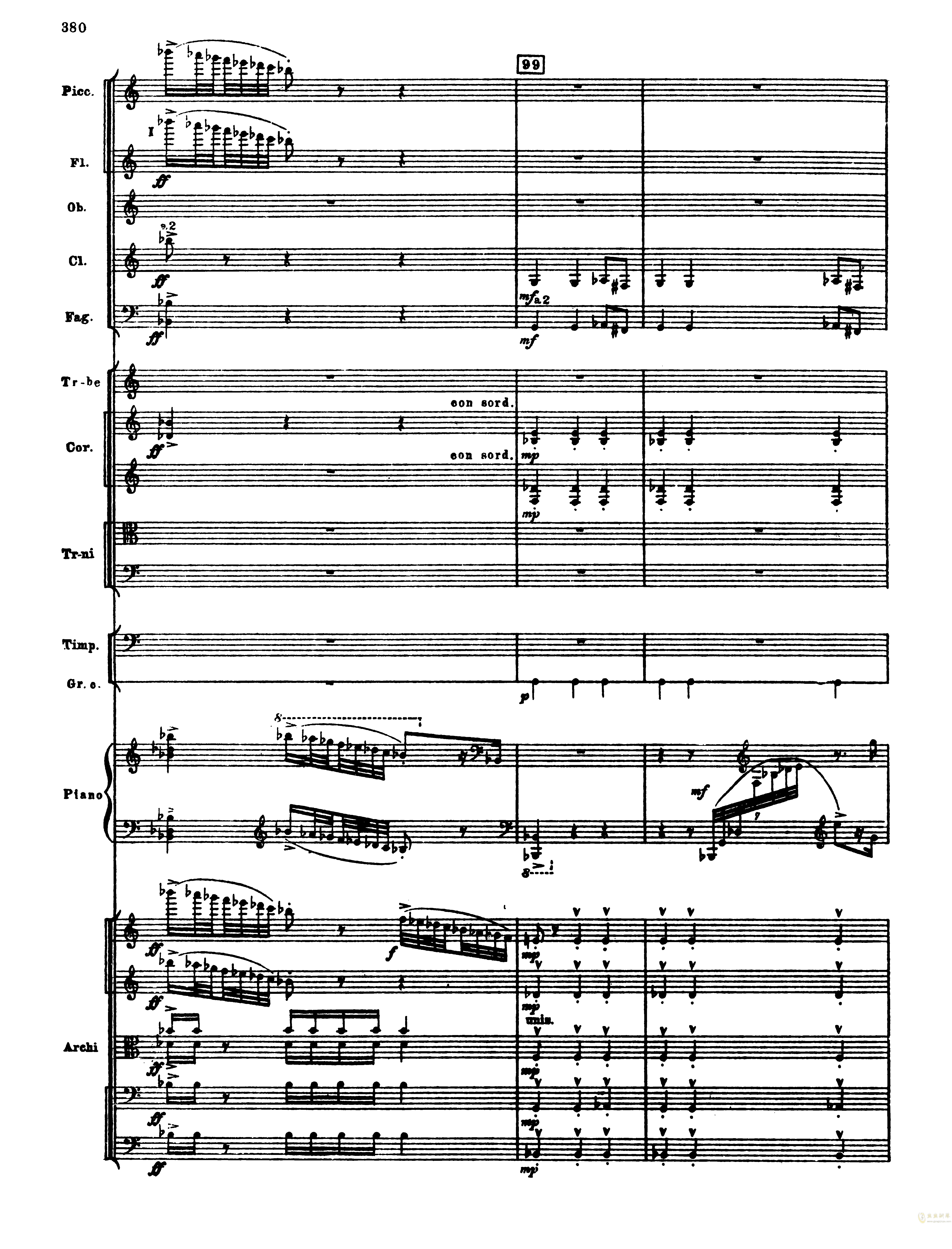 普罗科菲耶夫第三钢琴协奏曲总谱