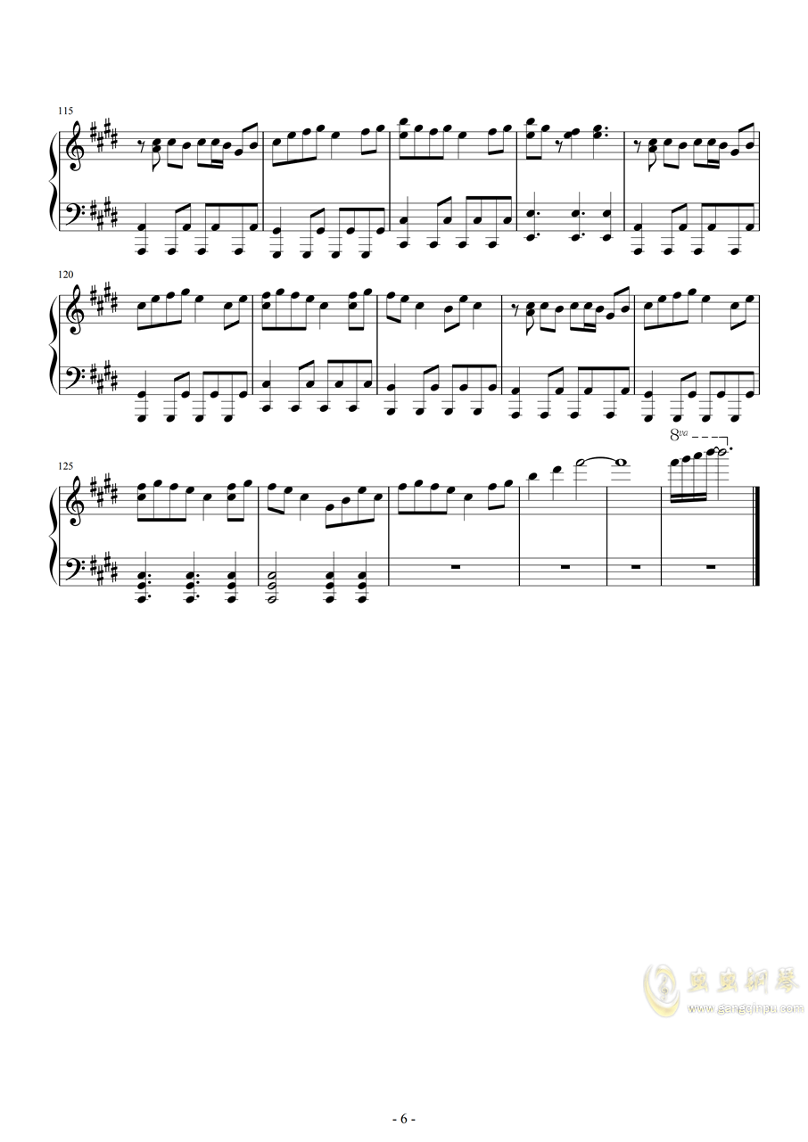 dear触手猴钢琴曲谱_钢琴简单曲谱
