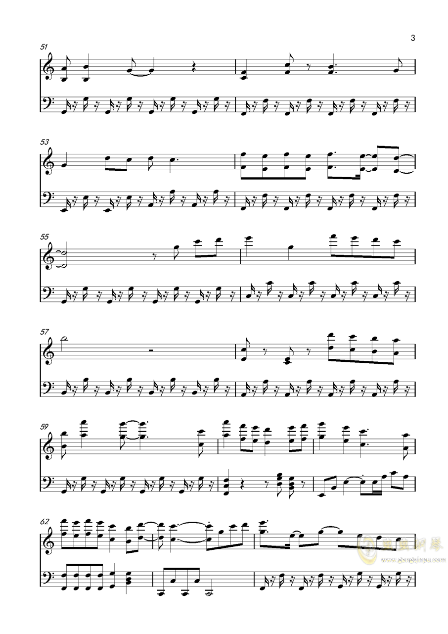 囍曲谱C调