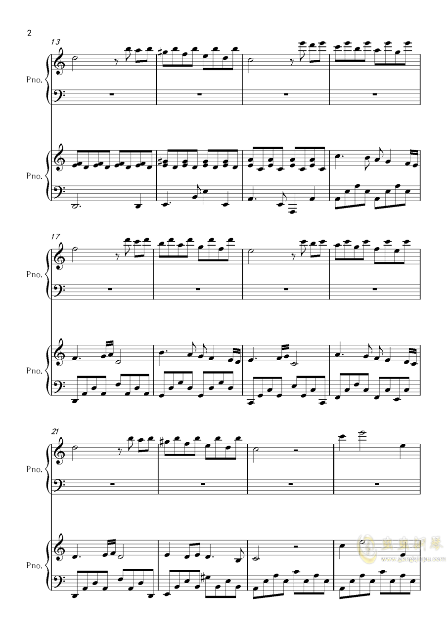 钢琴曲帕萨卡利亚曲谱_帕萨卡利亚钢琴曲谱