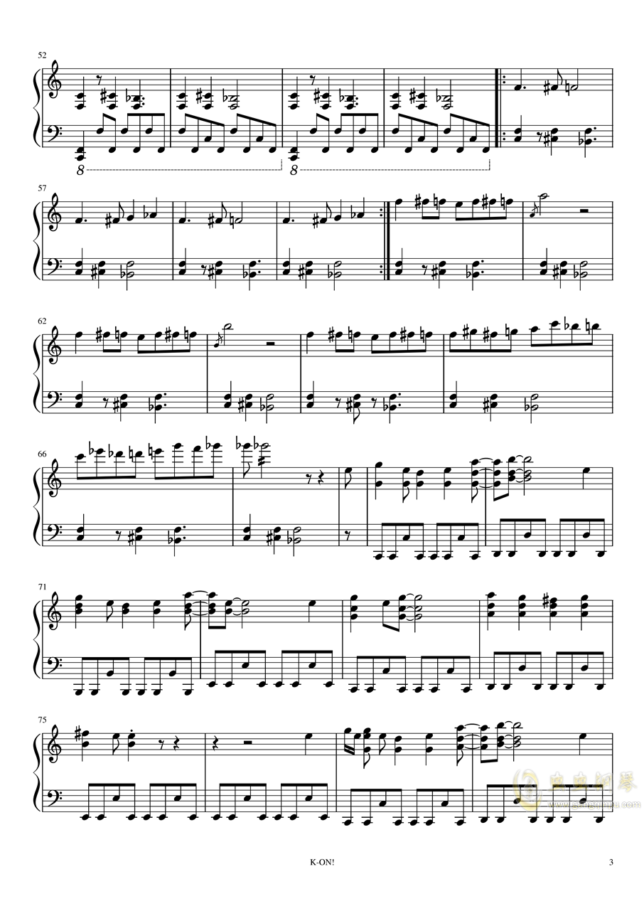 轻音简谱_17音拇指琴简谱(3)